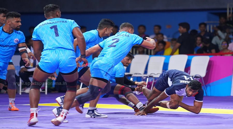 नॅशनल गेम्स २०२२: सलग दुसऱ्या विजयासह महाराष्ट्र पुरुष कबड्डी संघ उपांत्य फेरीत